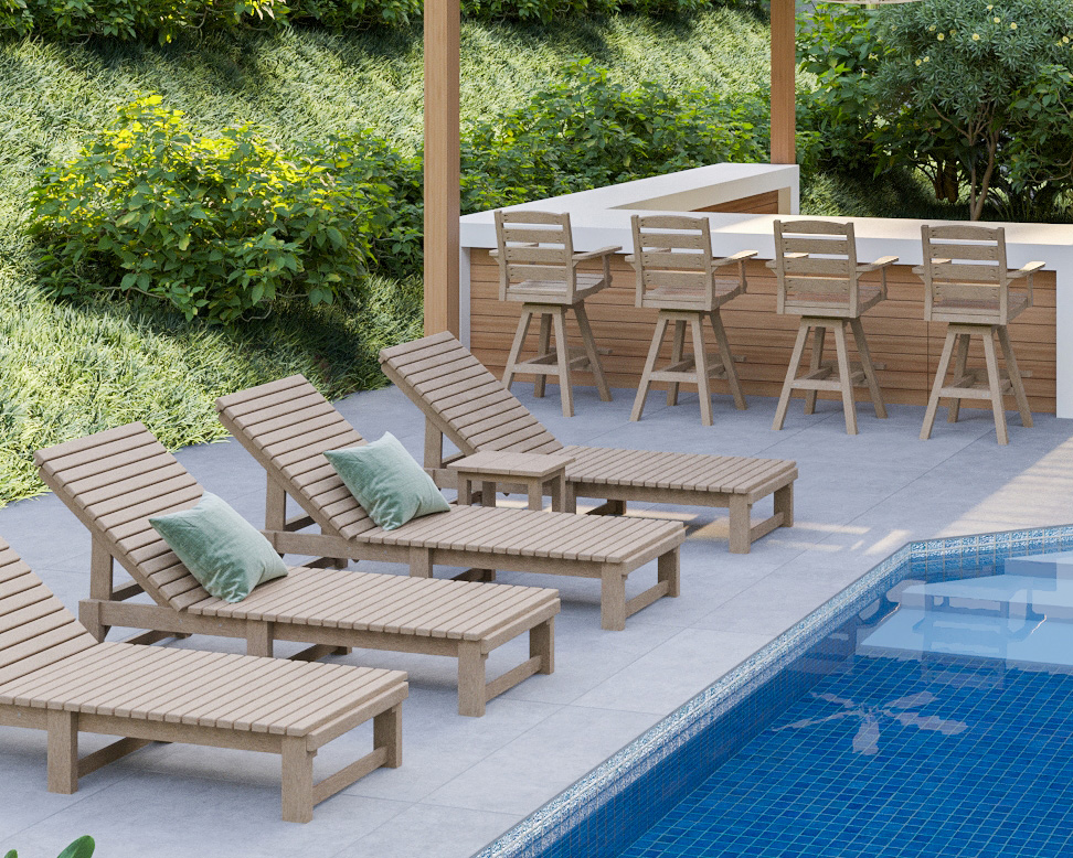 Armless Chaise Lounge
