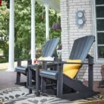 Two C05 Addy Rocking Chairs in Slate Grey on a front porch