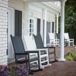 C05 Porch Rockers in Black and White on a front porch in Niagara on the Lake