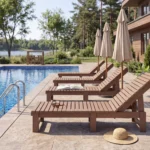 L99 Armless lounge chairs in Dune poolside
