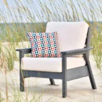 Tofino Arm Chair in Slate Grey on a beach